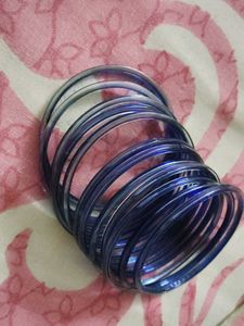 Set of Blue Glass Bangles