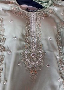 Elegant Mint Green Embroidered Kurta Set