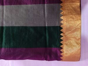 Elegant Striped Silk Saree