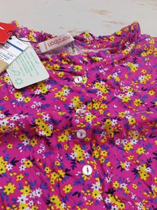 8-10 year Charming Floral Print Dress for Girls
