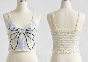 Imported Gradient Crochet Bow Top..