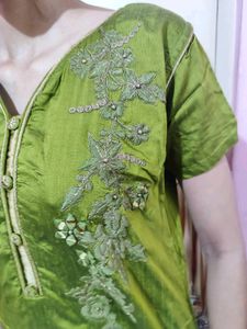 Green Short Kurti For Women