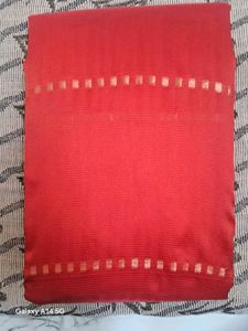 Beautiful Red Saree with Gold Border