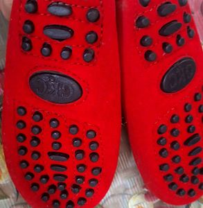 Cute Red Baby Moccasins