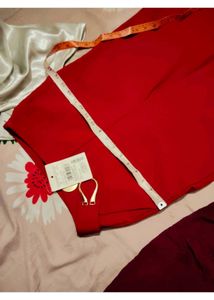 Vibrant Red Wide-Leg Culottes