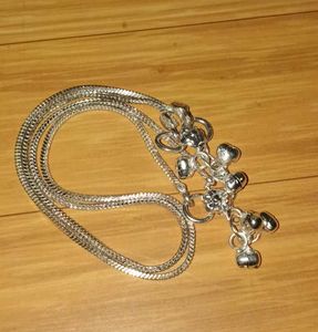 4 combo of Elegant Silver Anklet with Bells