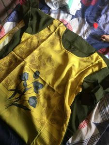 Olive Colour Women Printed Kurta