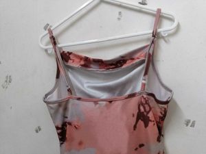 Abstract Print Slip Dress