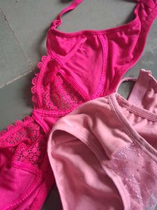 Pink Bra &amp; Panty Set