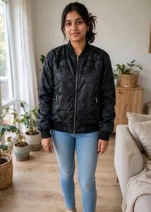 Black Camo Bomber Jacket Unisex