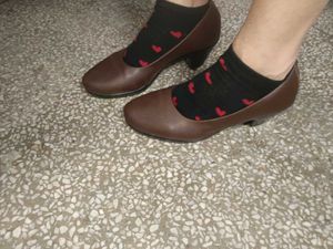 Classic Brown Block Heels