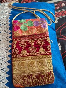 Embroidered Sling Bag