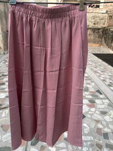Pink Pleated Midi Skirt