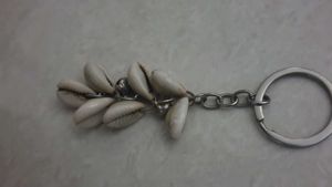 Boho Cowrie Shell Keychain
