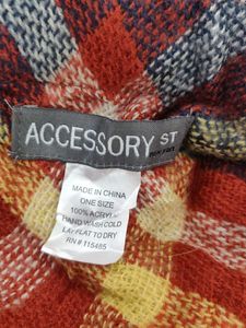 Cozy Plaid Poncho Scarf