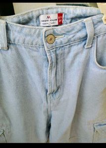 Light Wash Cargo Jeans