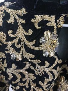 Heavily embroidered Black Velvet Blouse