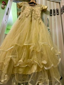 Elegant Gold Party Gown
