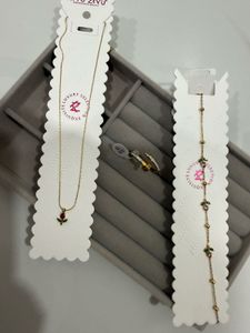 (New)Combo 3 Tulip Necklace & Bracelet with ring