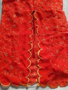 Orange Embroidered Blouse