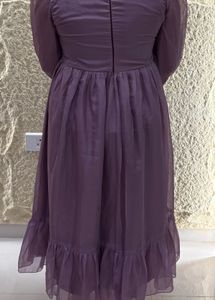 Lavender Ruffled Organza Dress