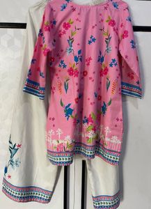 Vibrant Floral Pink Kurta Set