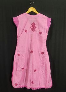Pink Embroidered Kurtai (Women)
