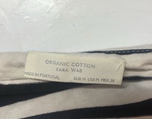 Zara Striped Off-Shoulder Long Sleeve Top