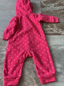 Cute Pink Polka Dot Sleepsuit