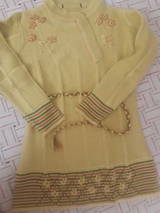 Beautiful Premium Woolen Top Mustered Colour Front