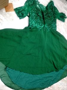Elegant Green Lace Dress