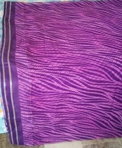 brand new Leheriya purple saree attached फॉल