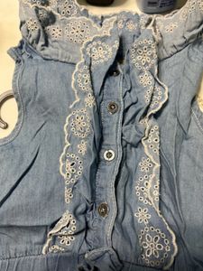 Brand New Calvin klein Denim Blue Dress 6-8yrs