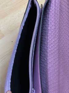 Stylish Lavender Clutch with Snake Print