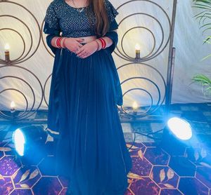 Stunning Teal Embellished Lehenga Choli