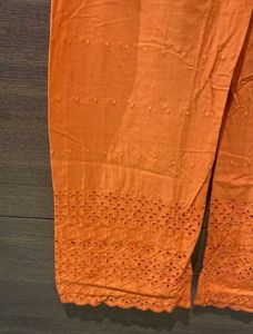 Stylish Printed Orange &amp; Grey Kurta