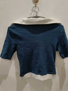 blue crop top size-M &amp; S