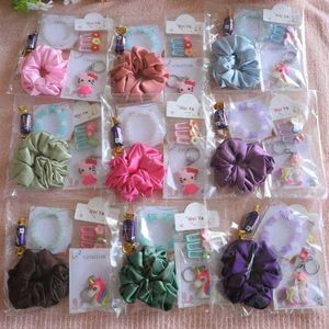 Cute Hair Scrunchie & Keychain Set of 6