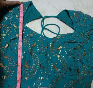 Wedding Wear Rama Green Padded Blouse -30/32"