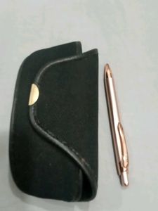 Elegant Rose Gold Pen & Case Set