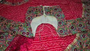 Traditional Pink Bandhani Chaniya Choli Set | Desi
