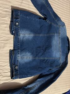 Women's Denim Jacket with Rose Embroidery