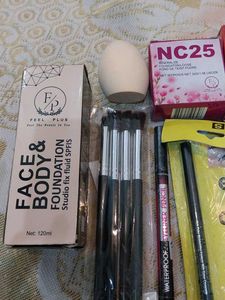 Makeup Bundle: Foundation, Brushes &amp; More