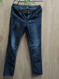 Classic Blue Straight-Fit Denim Jeans