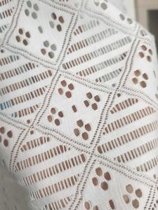 White Lace Button-Up Shirt 42 size