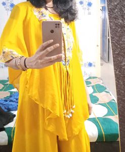 Indo western elegant Yellow dress