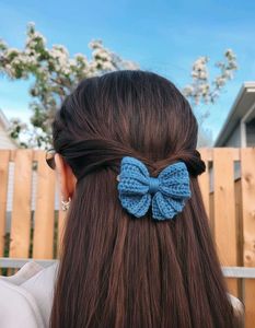 Crochet Bow Hair Clip