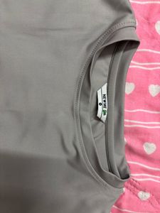 Simple Grey Long Sleeve Top
