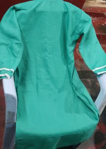 Elegant Teal Kurta with White Embroidery