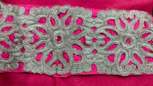 5 inch broad silver full saree  lace